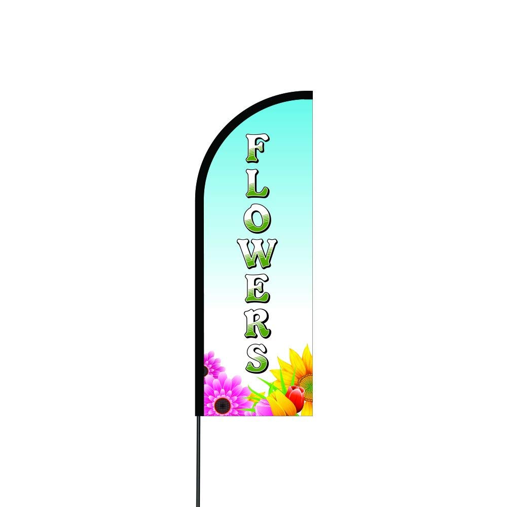 Flowers Flag Kit 11' Feet Feather Flag Sign Outdoor Banner 2
