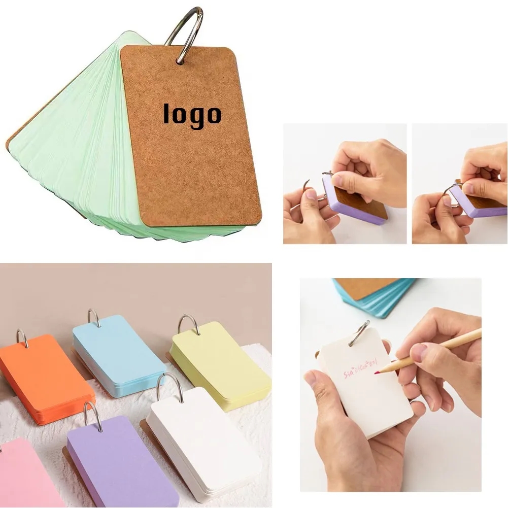 Kraft Index Cards with Binder Ring 3