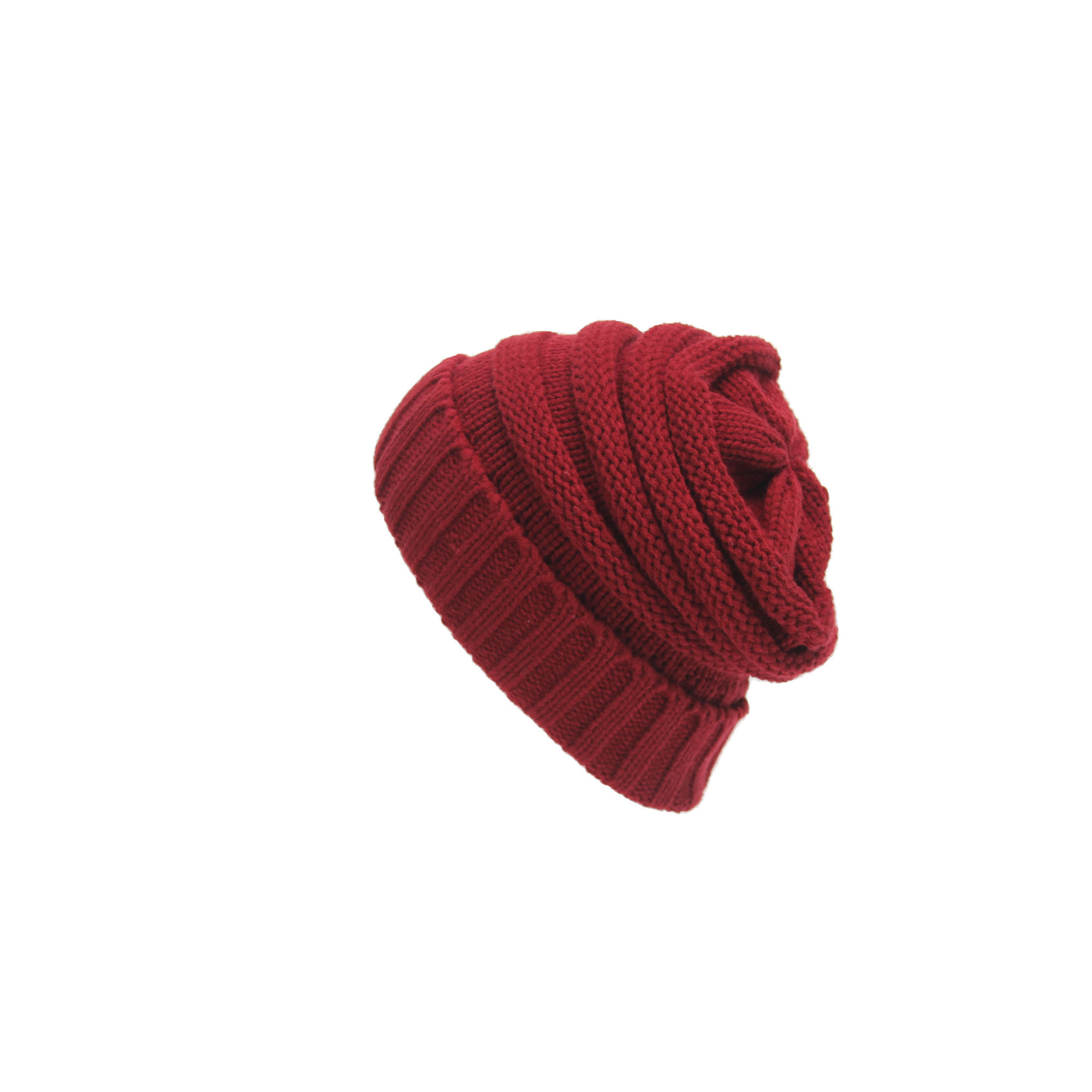 Acrylic Rib Knit Slouch Beanie 6