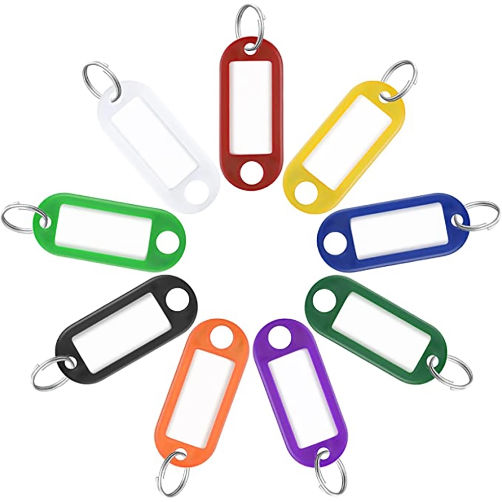 Colorful Plastic Tag Keychain