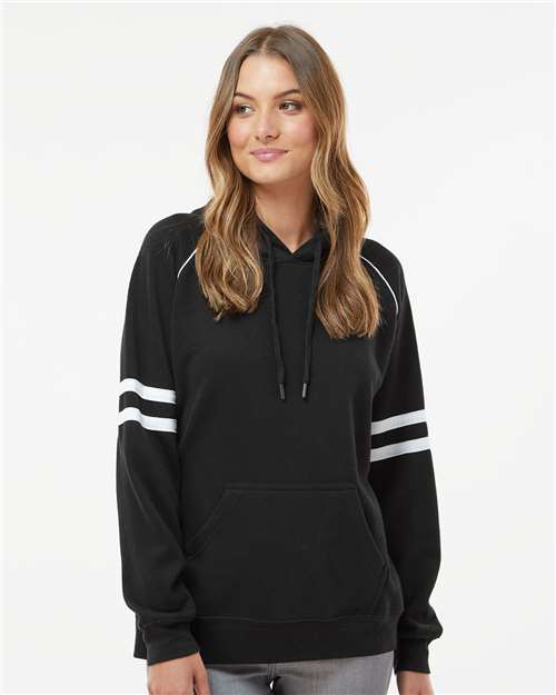Women's Varsity Fleece Piped Hooded Sweatshirt - 8645 49