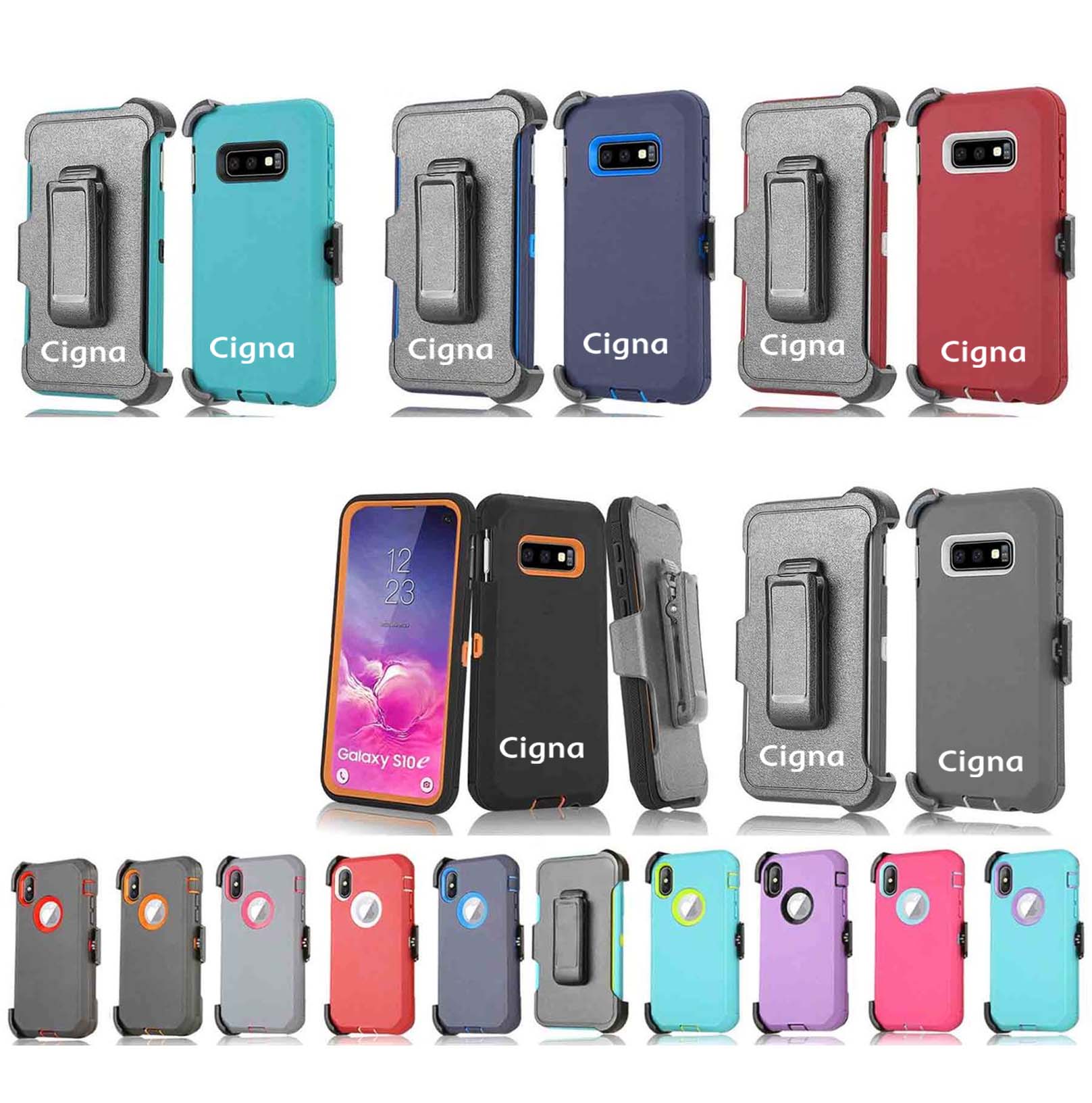 iBank ® Galaxy S10 (6.1") Shockproof Case with Belt Clip and a kickstand 1