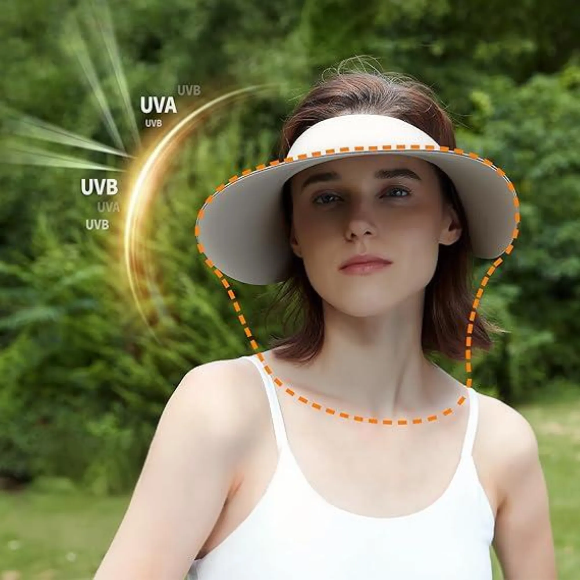 Outdoor Sunscreen Blank Top Sun Hat 2