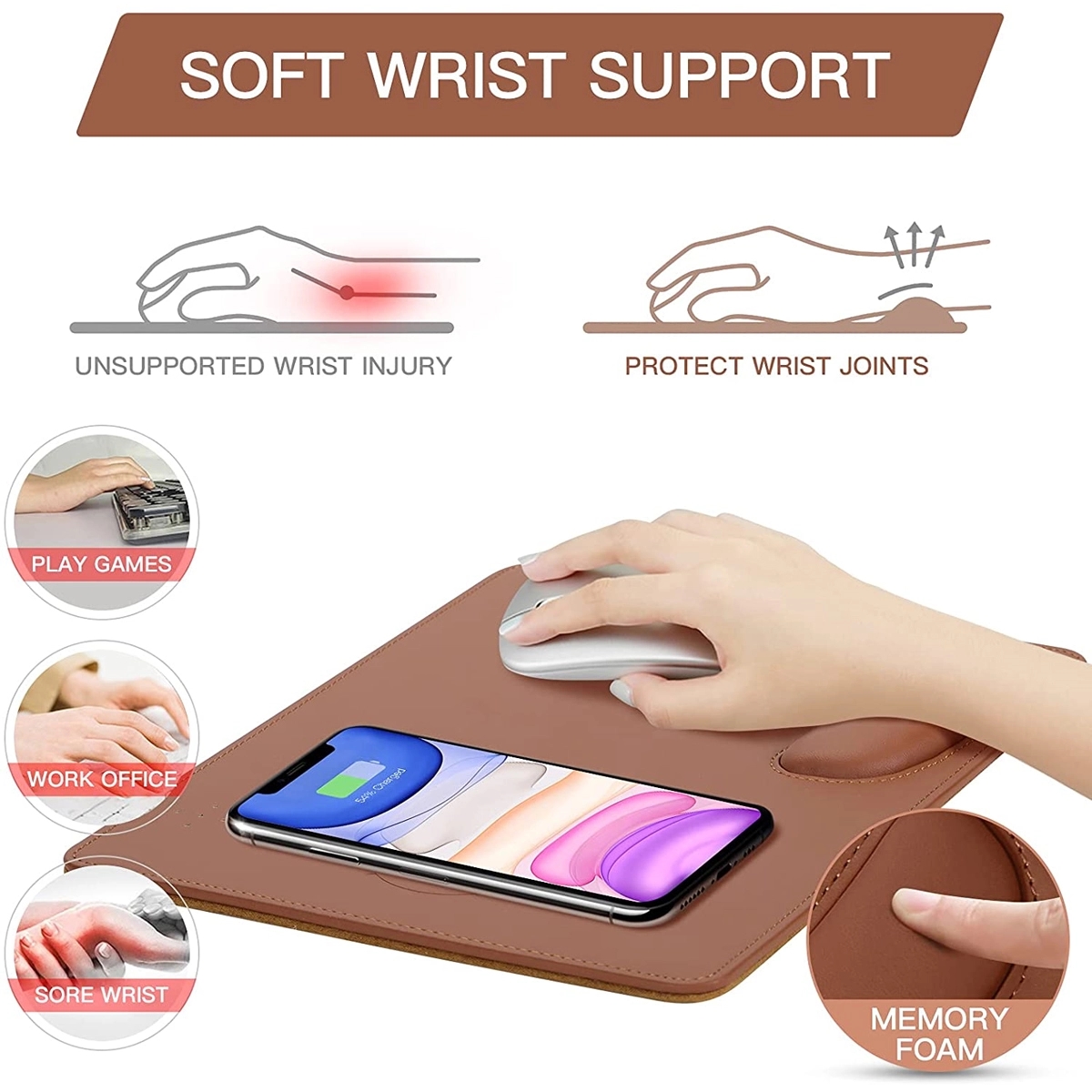 10W Fast Wireless Charger Mouse Pad 1