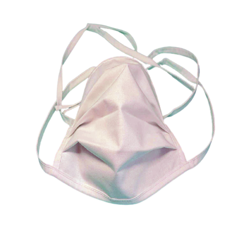 2-Ply Tie-Back Reusable Pleated Polyester Face Mask 3