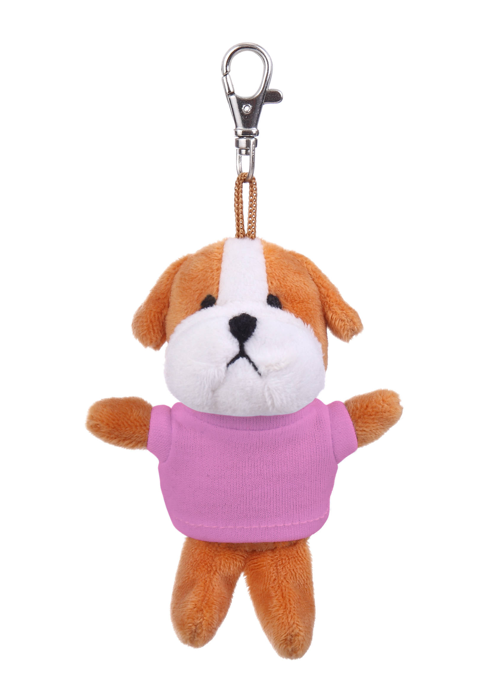 Soft Plush Bulldog Keychain with Tee 9