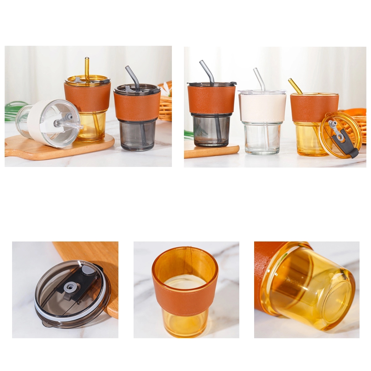 Straw Glass Cup 2