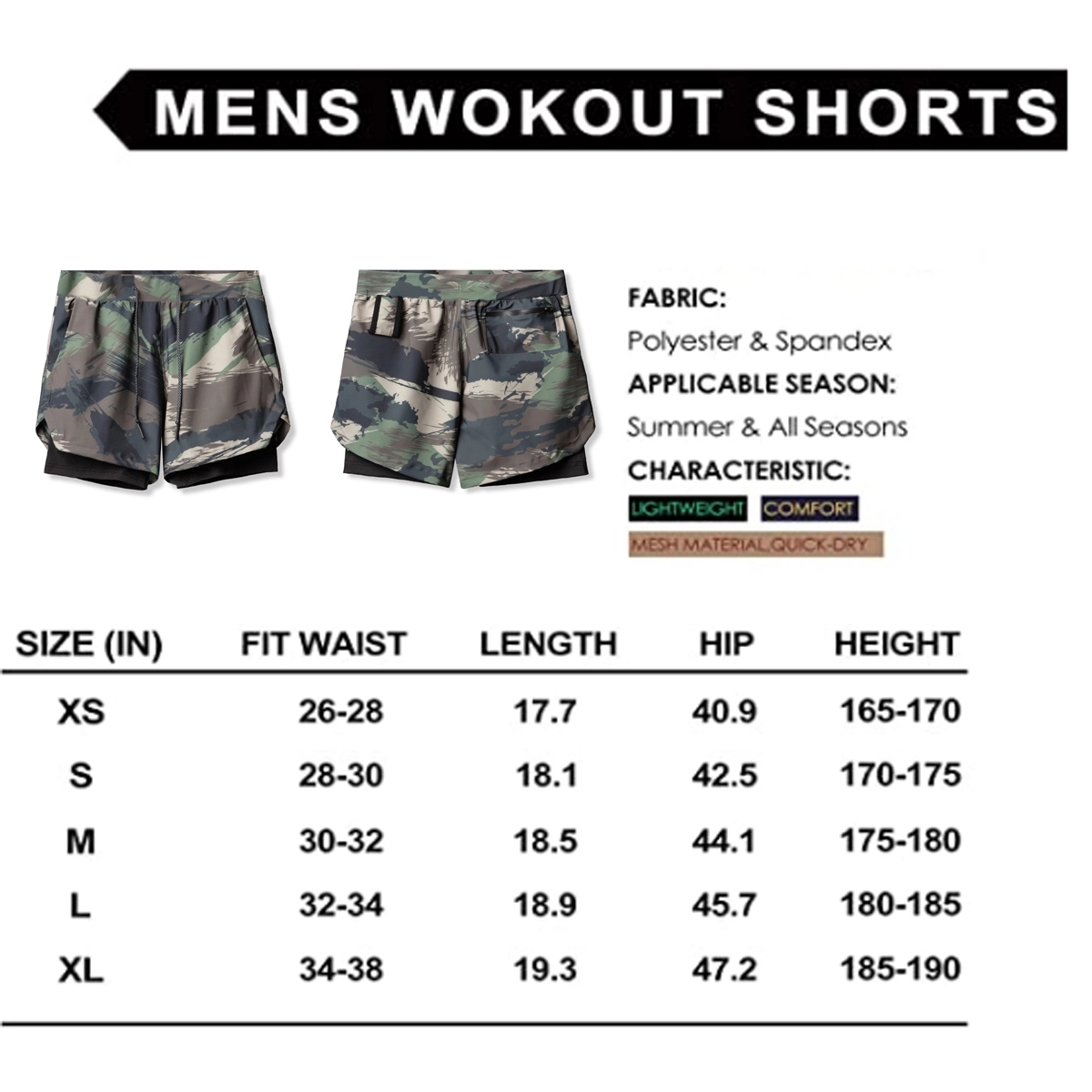 Men'S Gym Workout Shorts 5