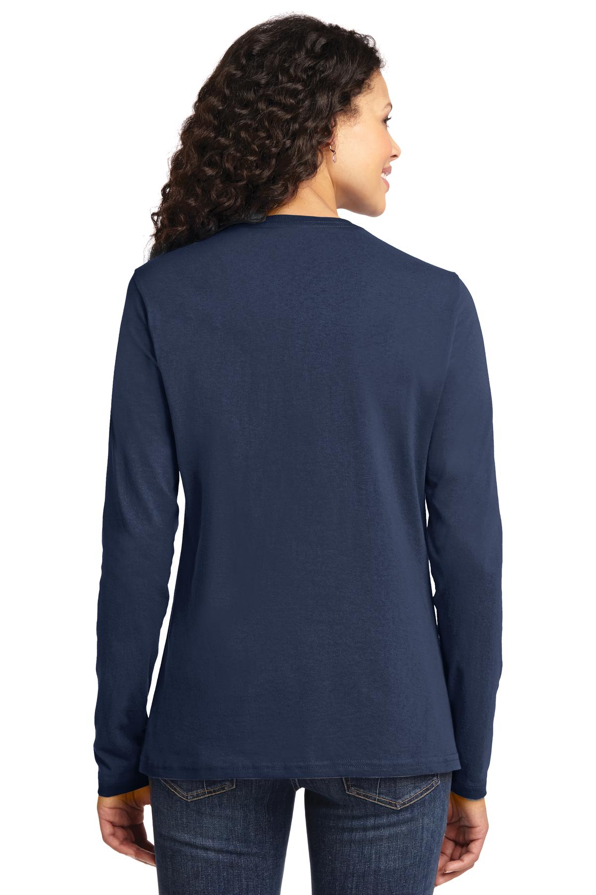 Port & Co Women's Long Sleeve Core Cotton Tee. LPC54LS 52
