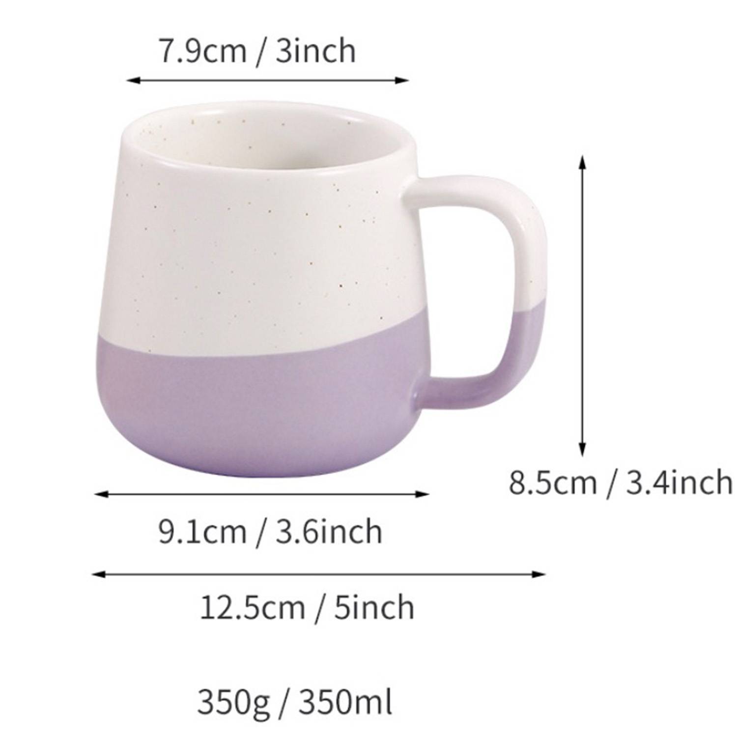 12oz Stitching Color Ceramic Mugs 3