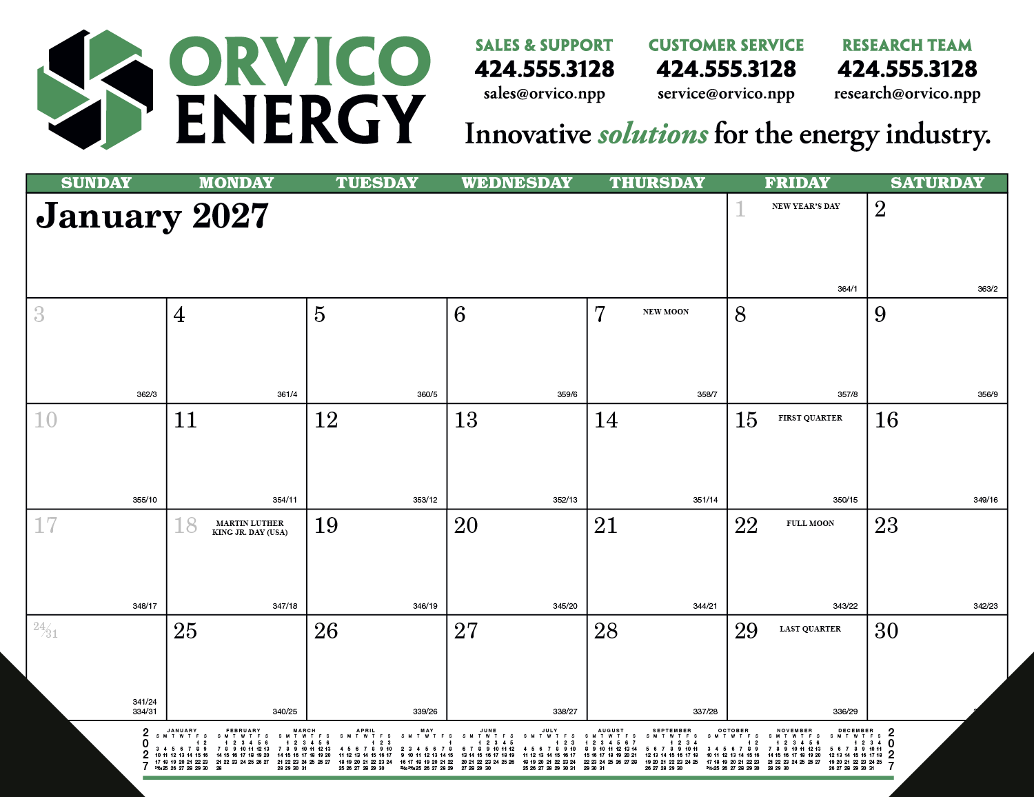 Skinner & Kennedy® Desk Pad Calendar 2