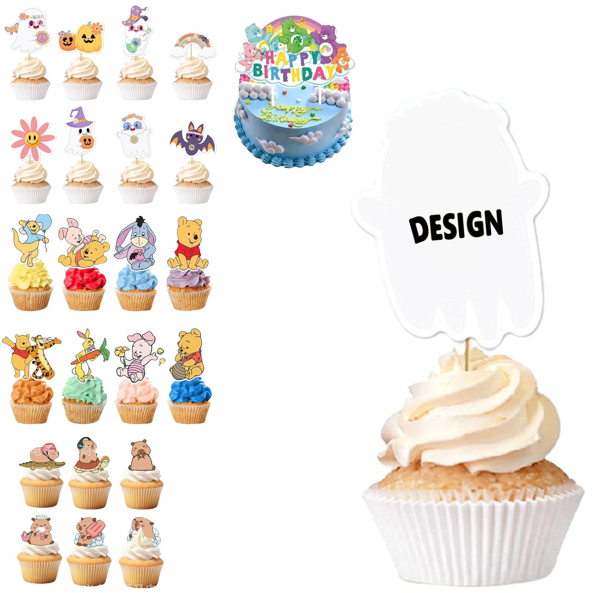 Custom Cupcake Toppers Set 2