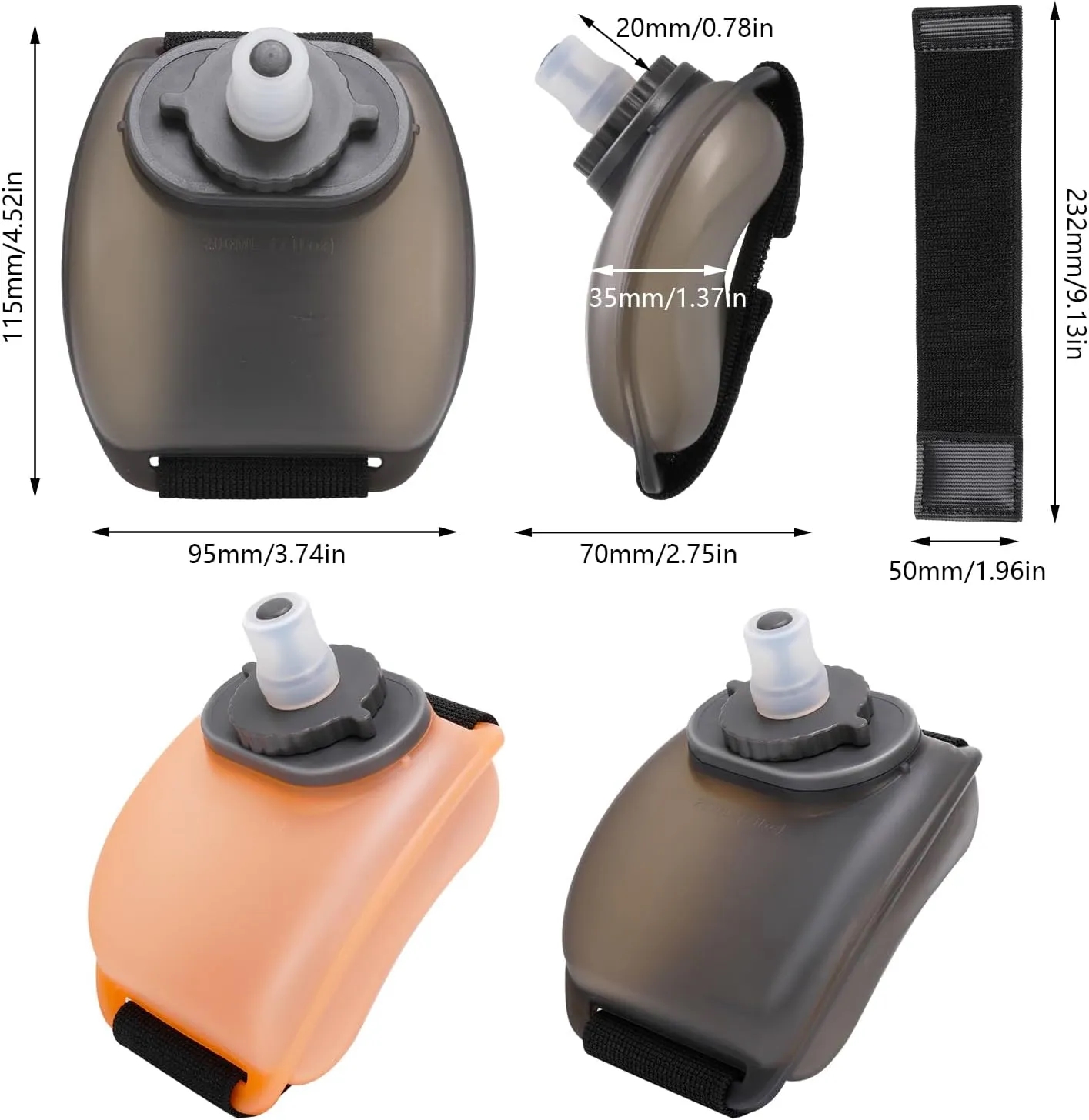 7 oz Sports Wrist Water Bottle 8