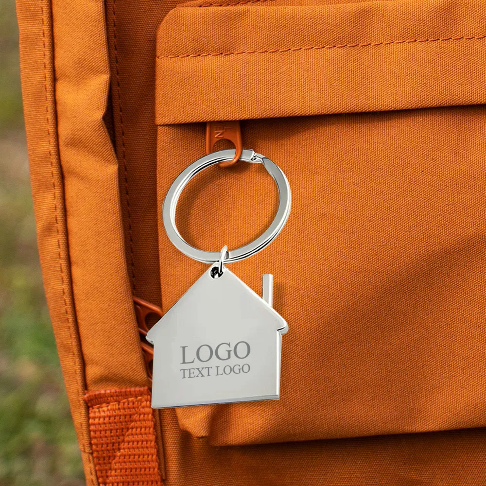 Custom House Shape Metal Key Tag 7