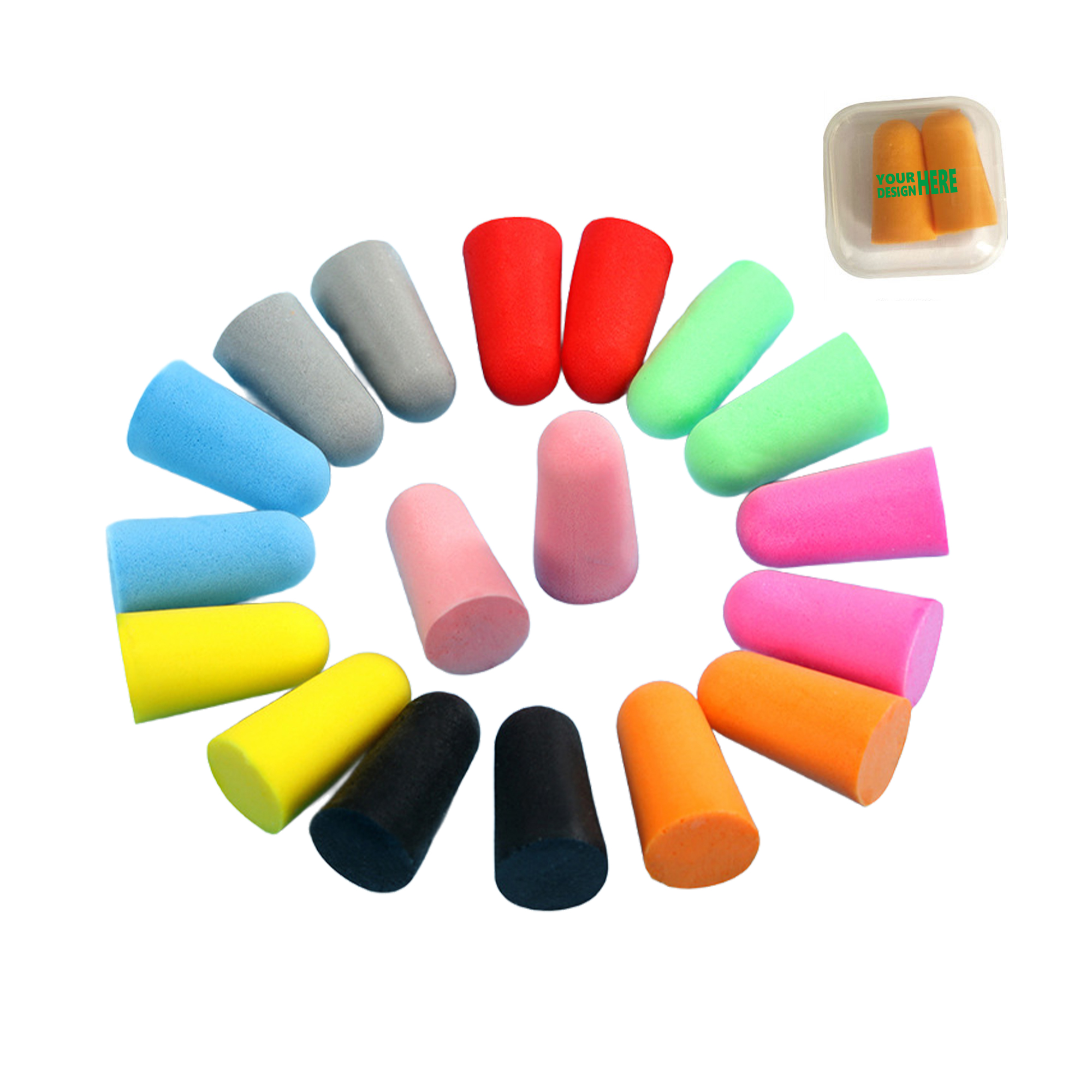 MOQ 50 Soft Foam Earplugs Sound Blocking for Snoring Studying 2