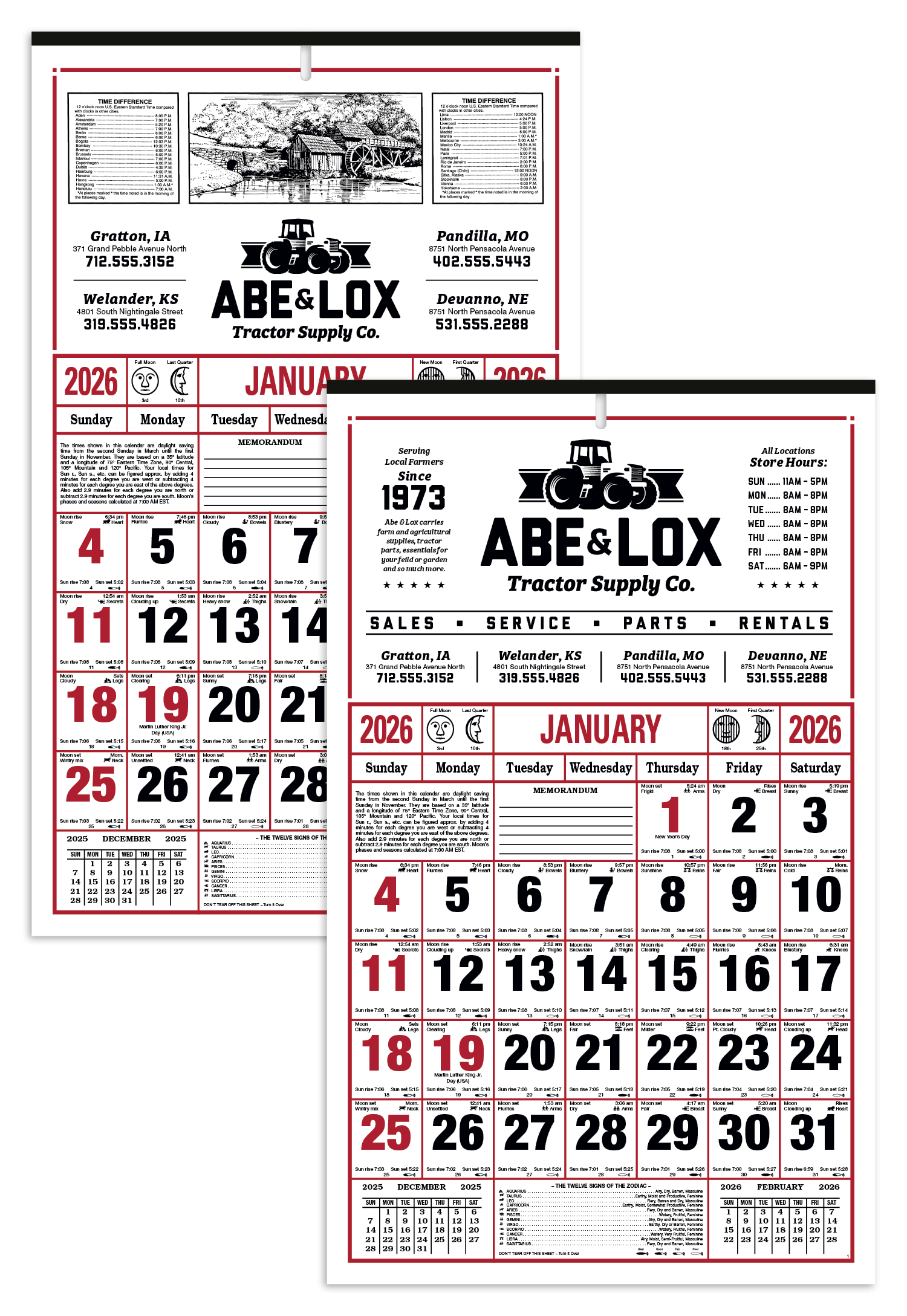 Skinner & Kennedy® 8-Sheet Almanac Calendar 4