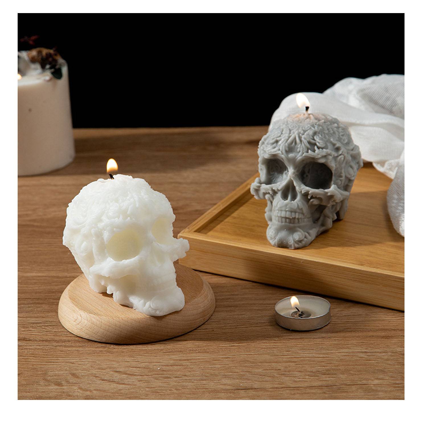 Halloween skull scented candle 5