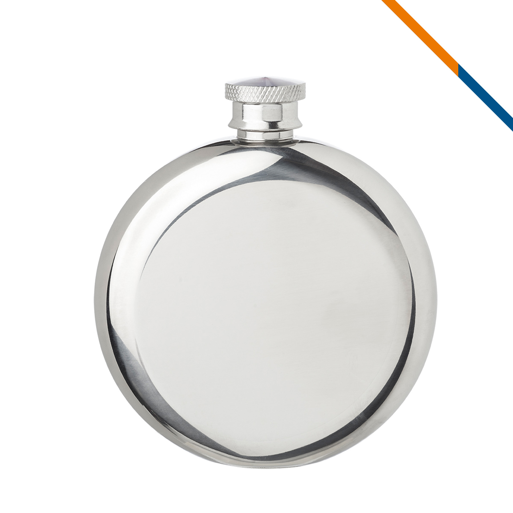 Comma Stainless Steel Hip Flask – 5 OZ., custom water bottle with logo imprint 3
