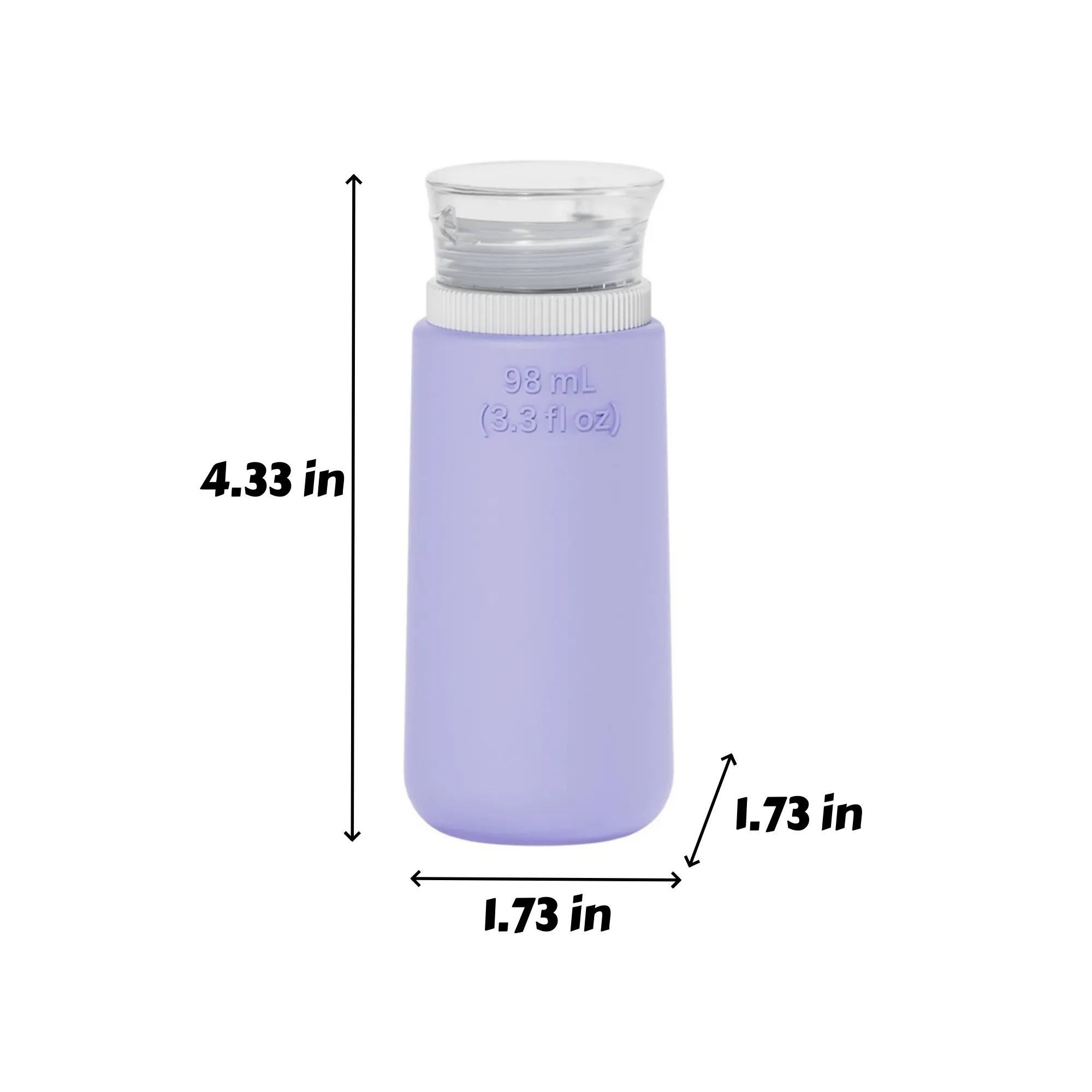 3oz Silicone Toiletries Travel Bottle 3