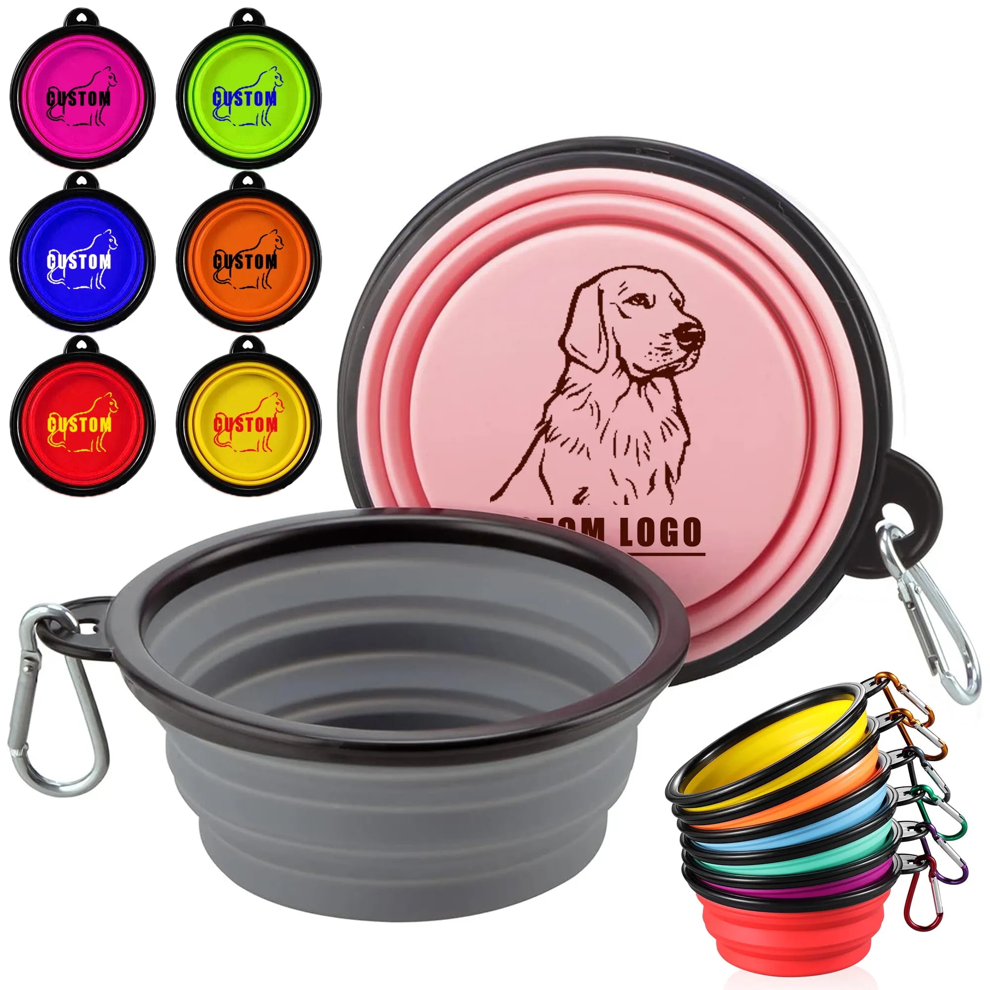 Collapsible Pet Bowl with Carabiner 5