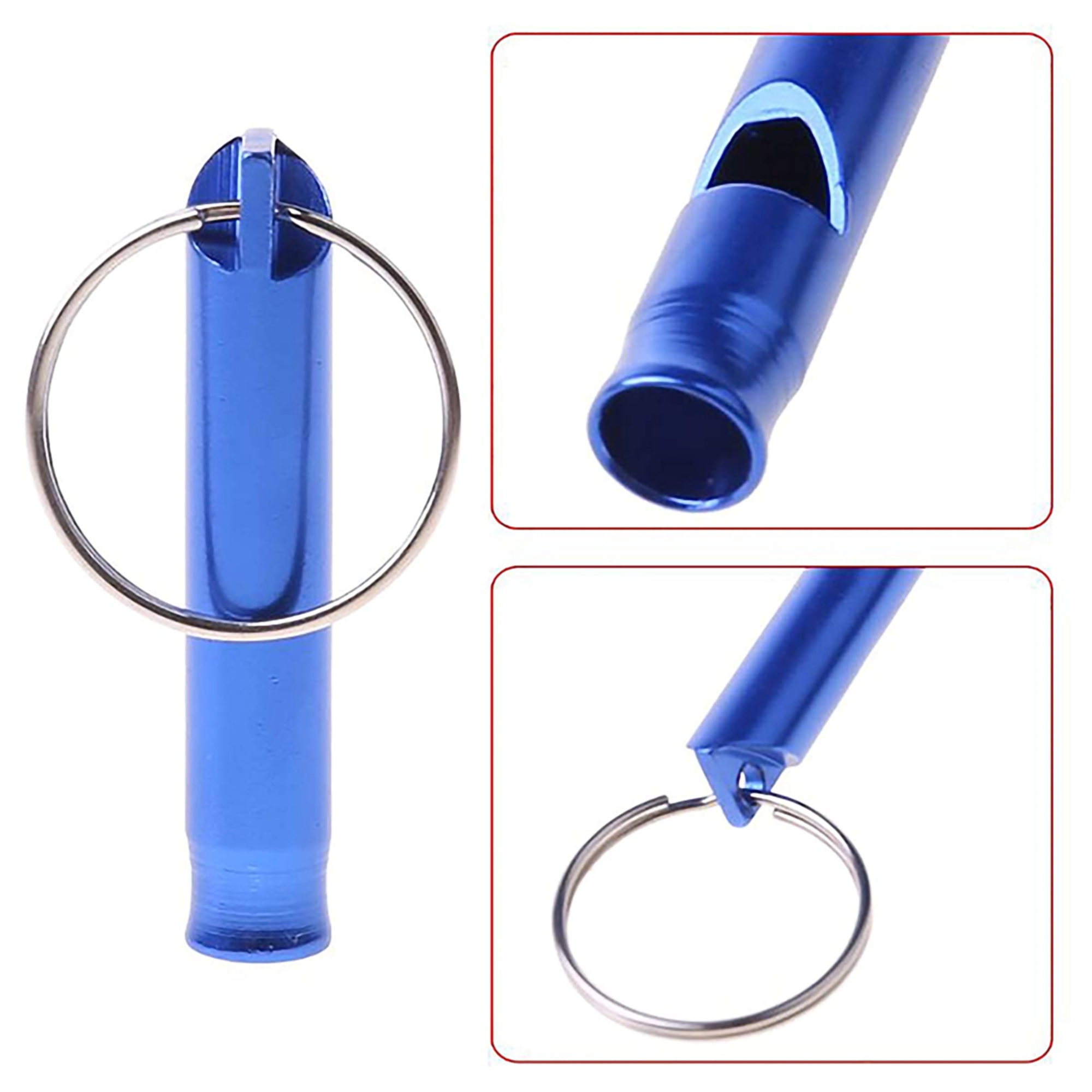 Compact Stainless Steel Whistle with Keychain 3