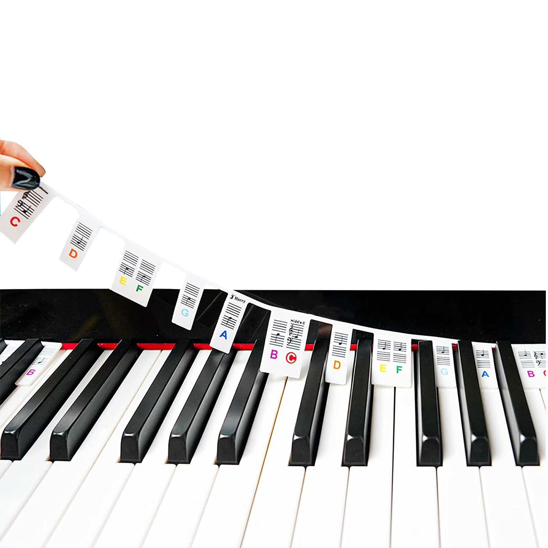 Piano Key Stickers For Beginners Kids 61/88 Full-Size 2