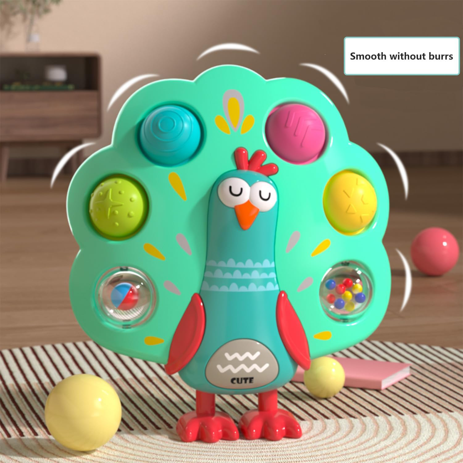 Baby Peacock Bubble Montessori Sensory Toys 5