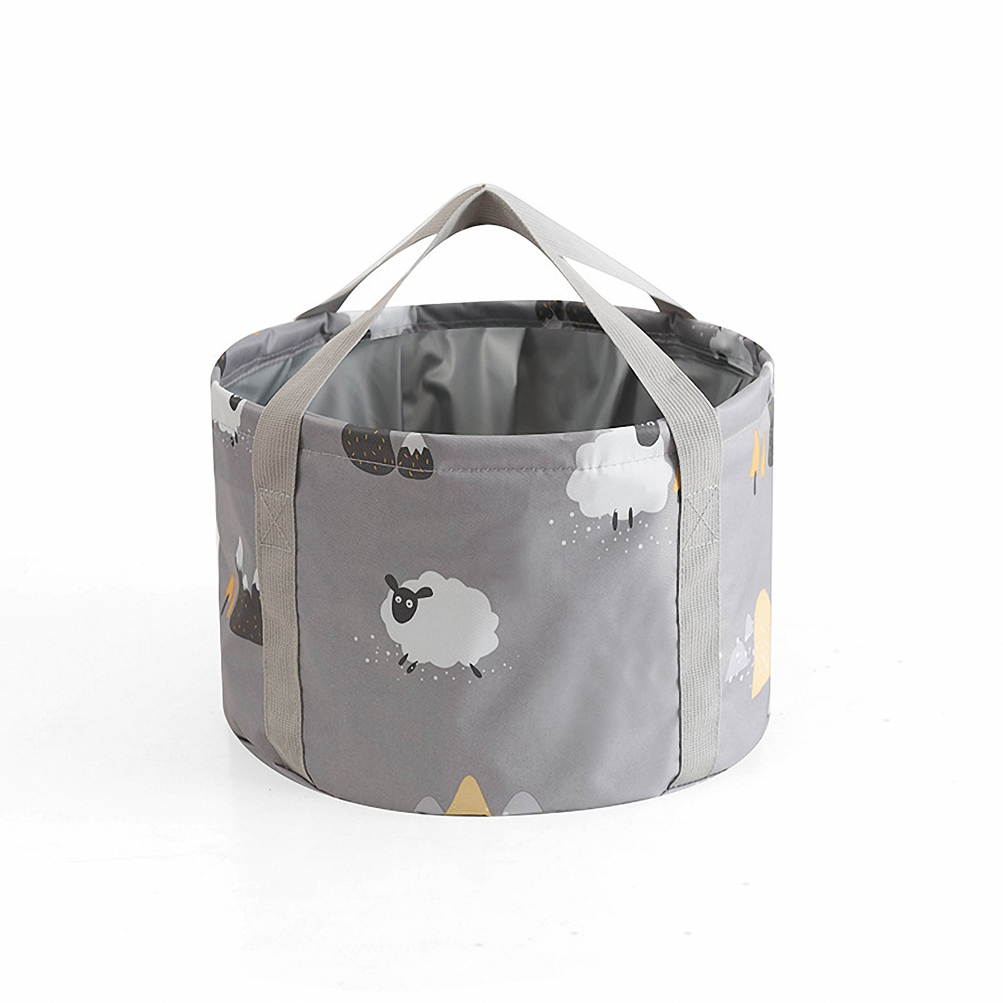 Portable Foldable Nylon Water Bucket with Handle 2
