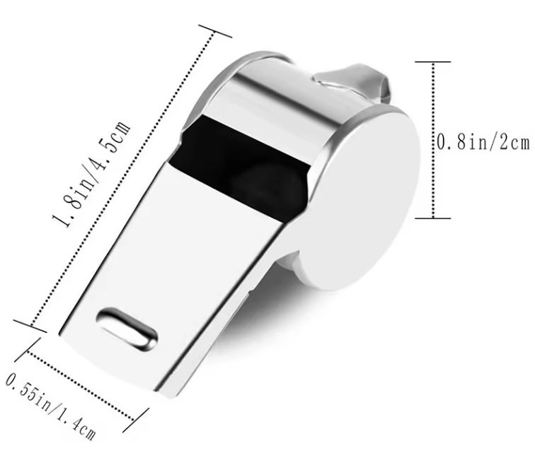 Stainless Steel Sports Metal Whistles with Lanyard 3