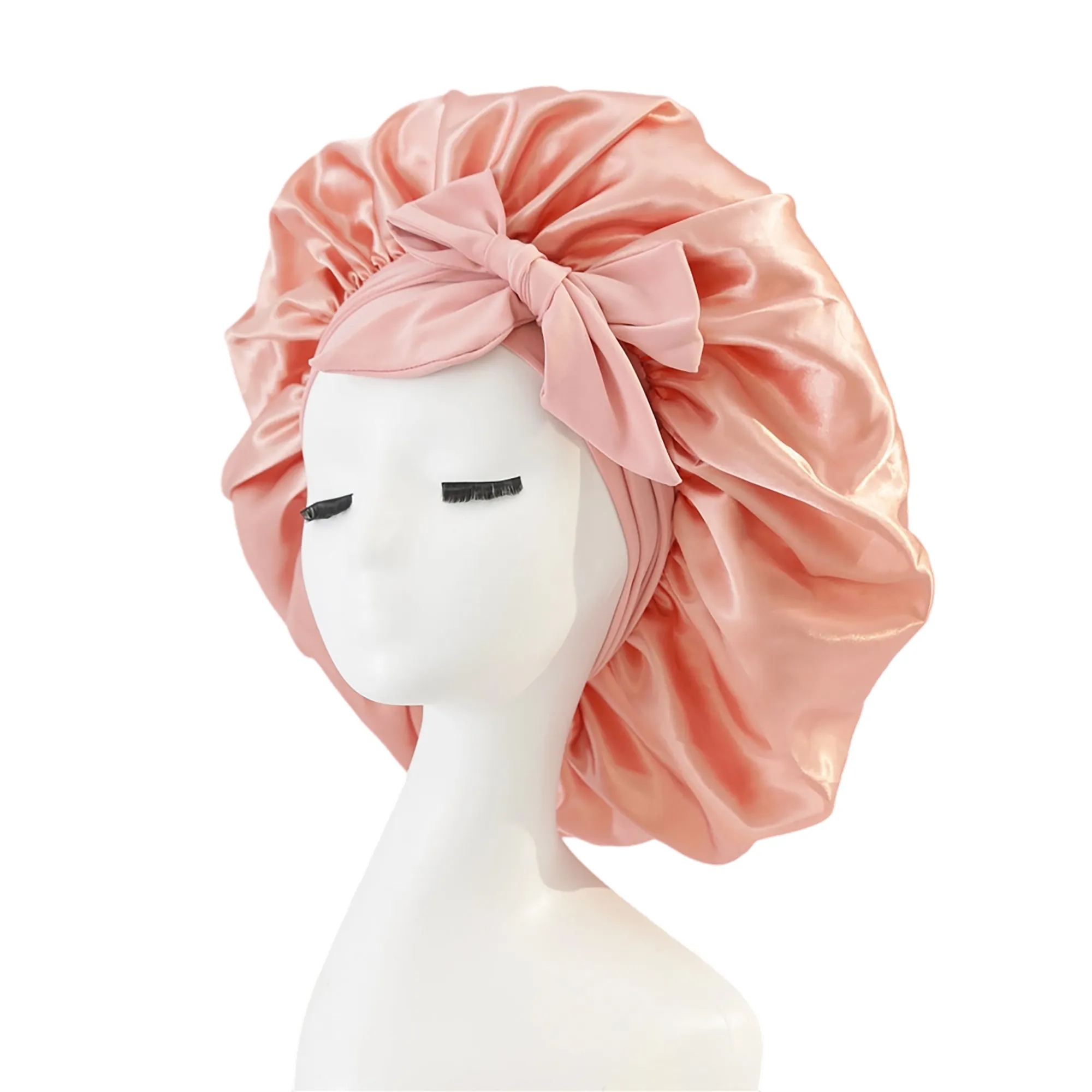 MOQ 50 Satin Hair Protection Sleep Cap 2