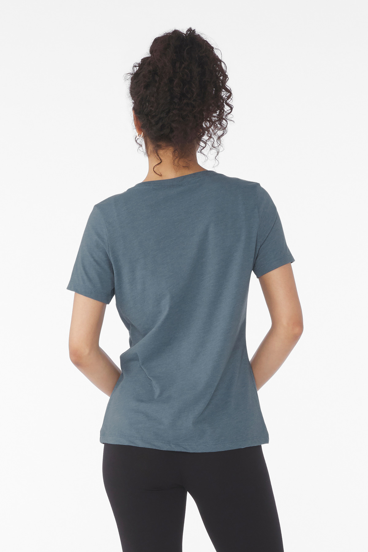 BELLA+CANVAS Women's Relaxed Heather CVC V-Neck Tee BC6405CVC 7