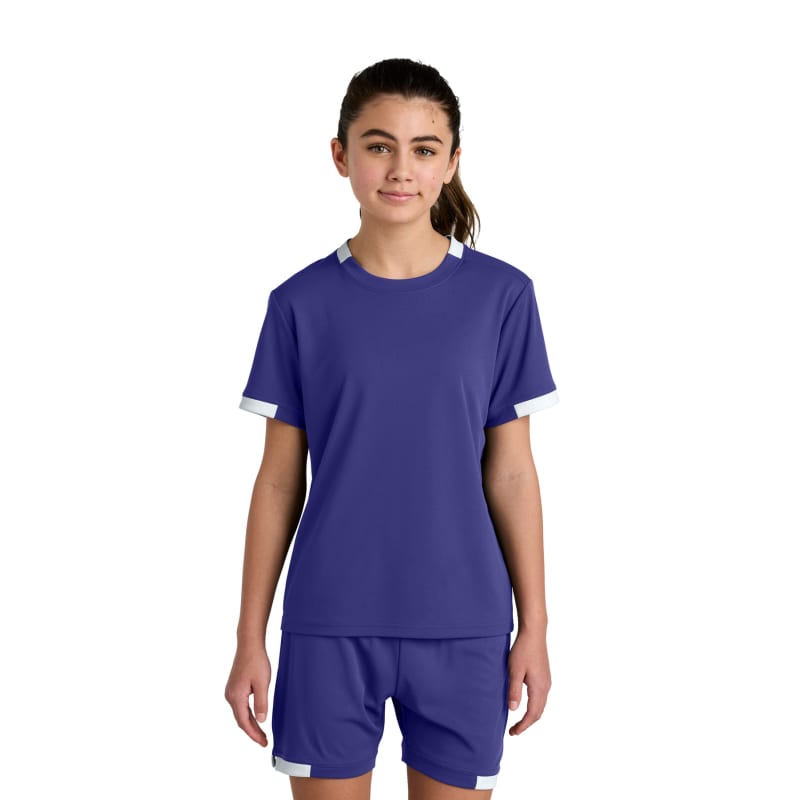 Sport-Tek Youth Club Short Sleeve Crew 24