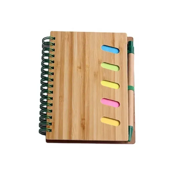 Bamboo Notebook with Sticky Note and Pen 4