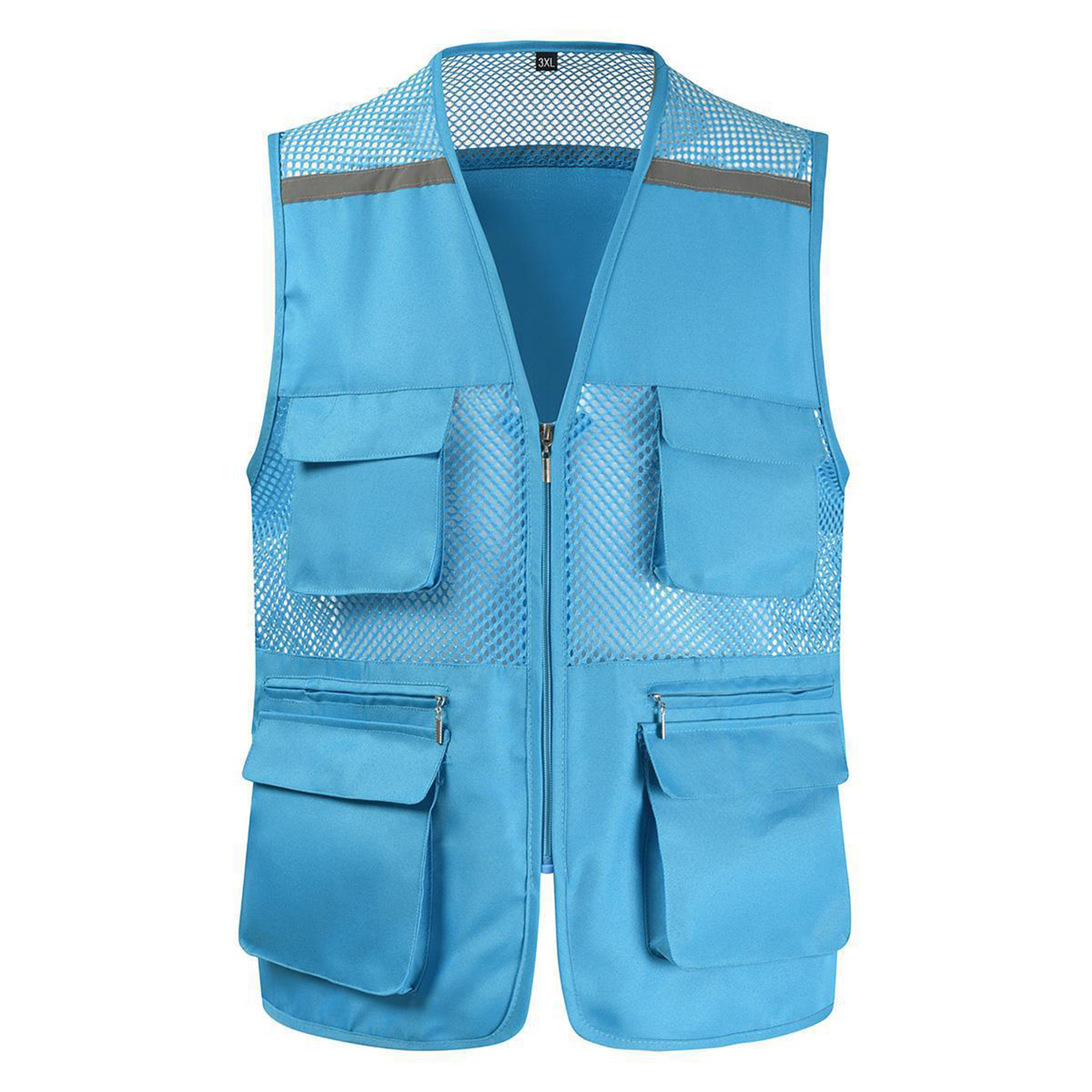 Polyester Fishing Net Reflective Vest Activity Suit 9
