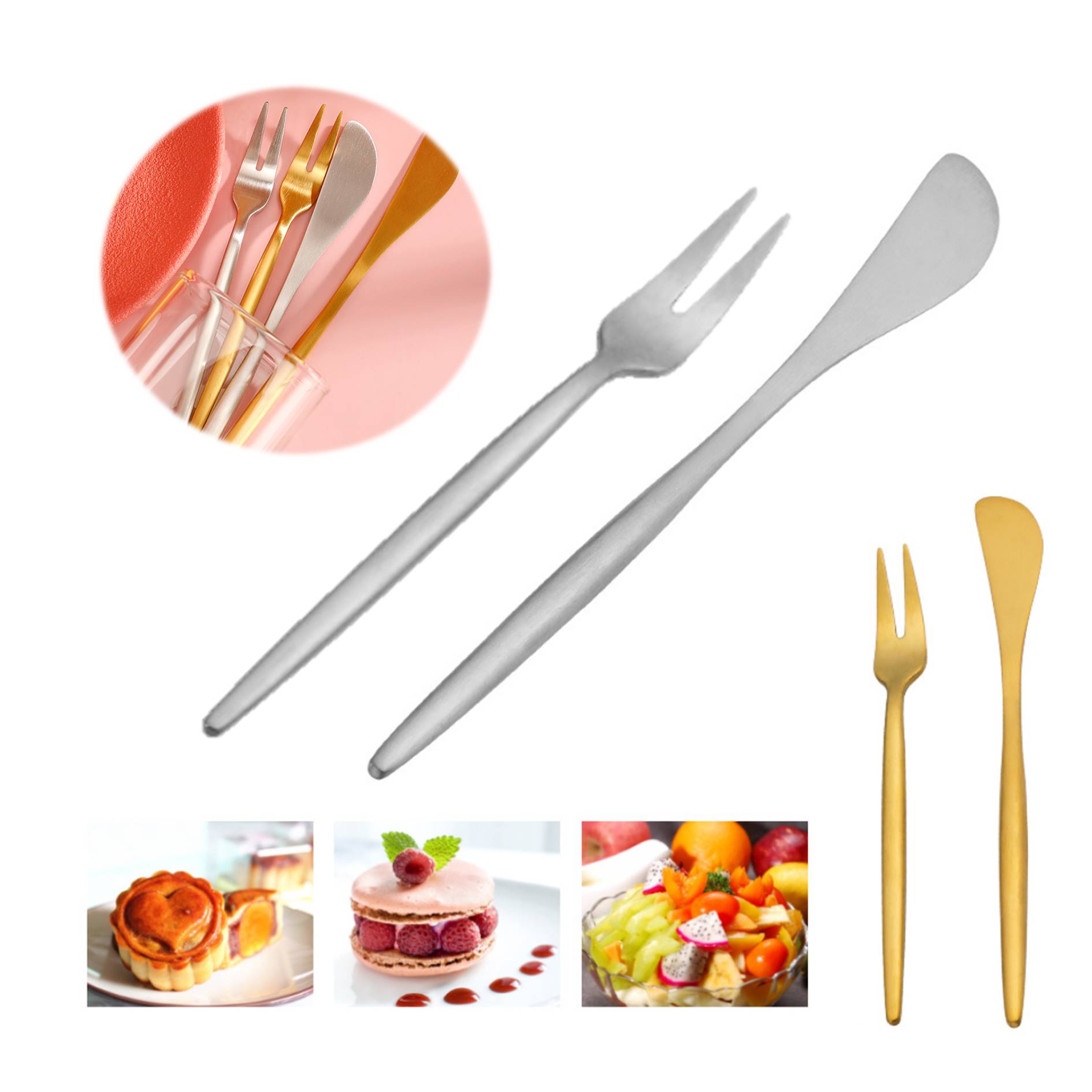 Appetizer Dessert Fork Knife Set 3