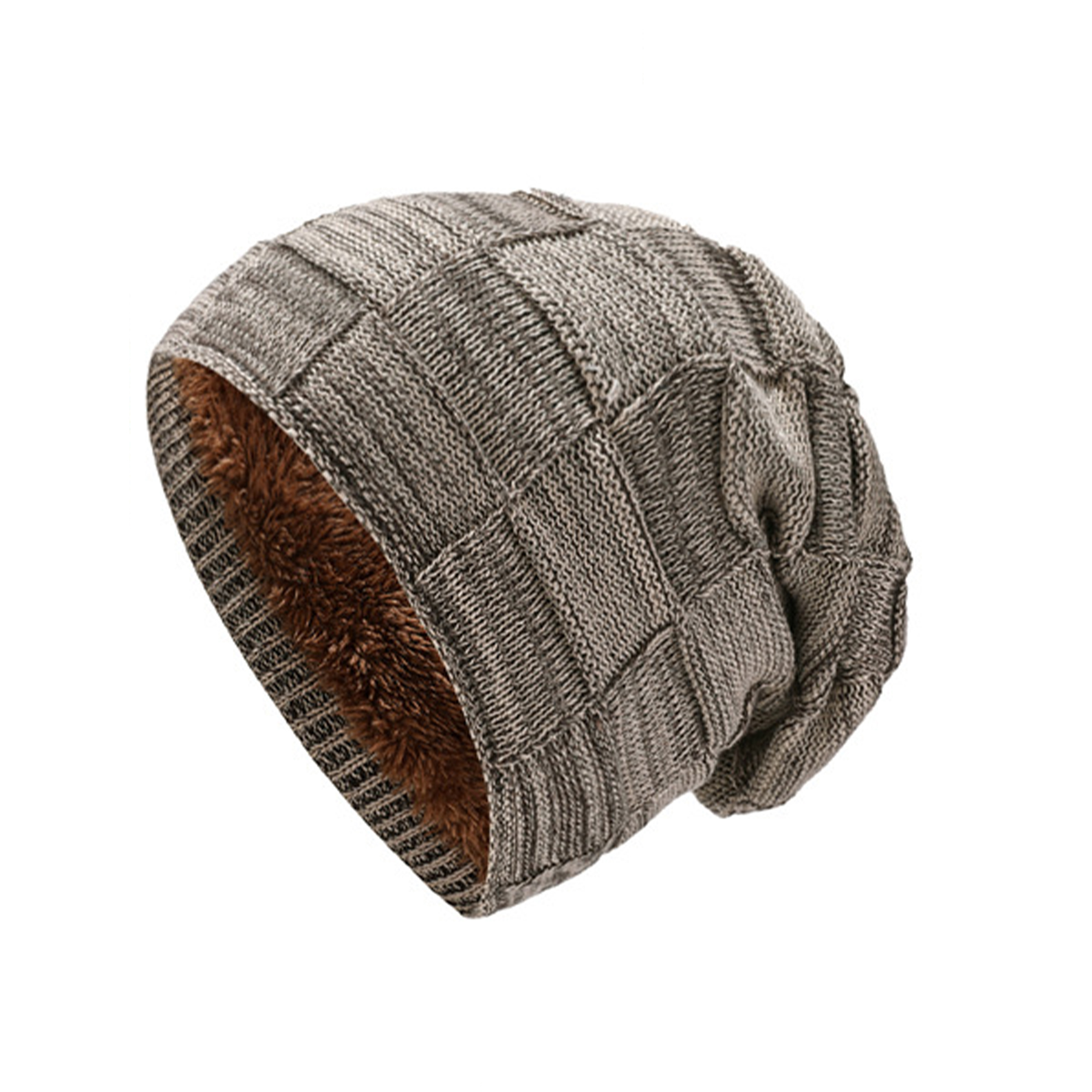 Men Lined Knit Warm Thick Binie Hat 9