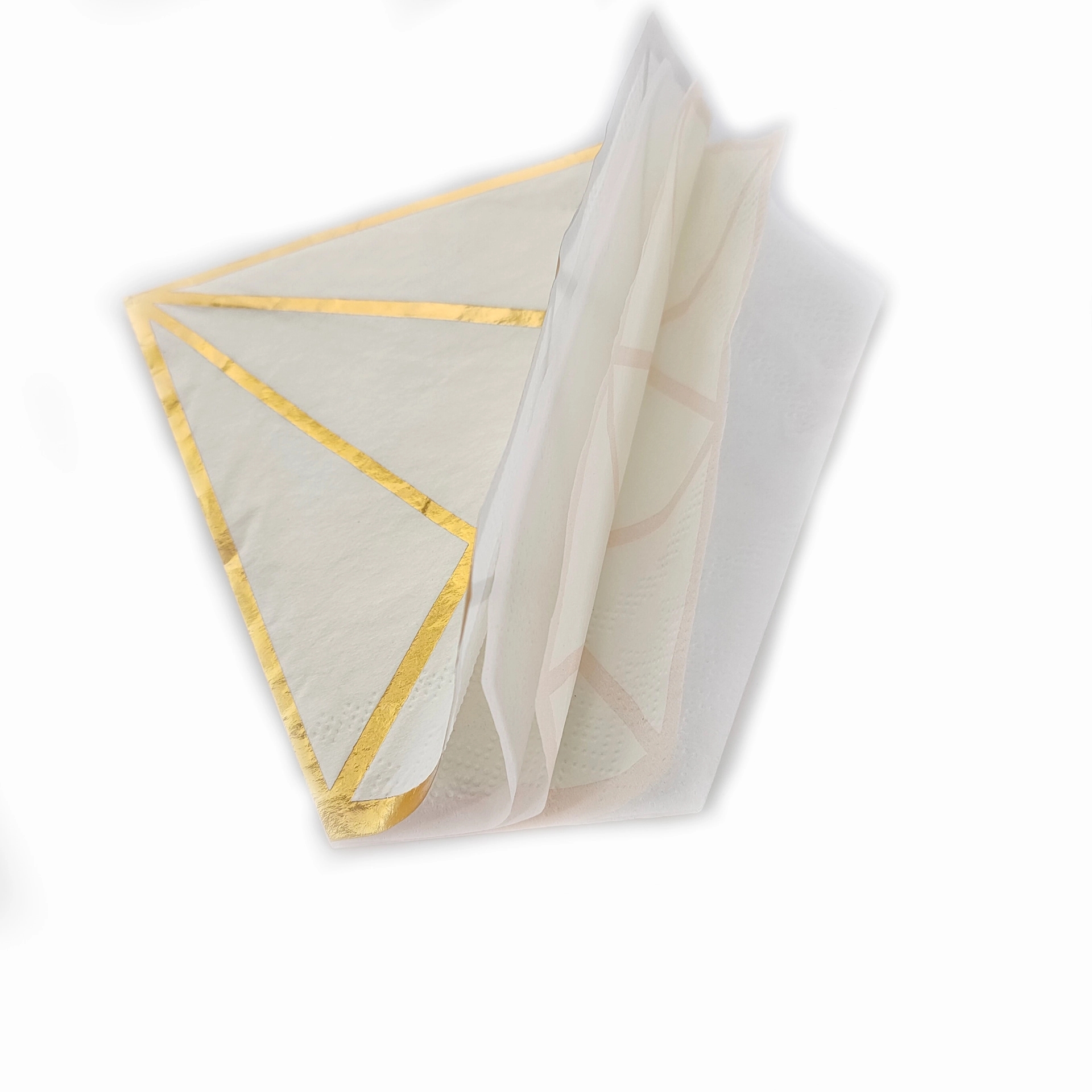 Custom Gold Foil Diamond Die Cut Paper Party Napkins 5