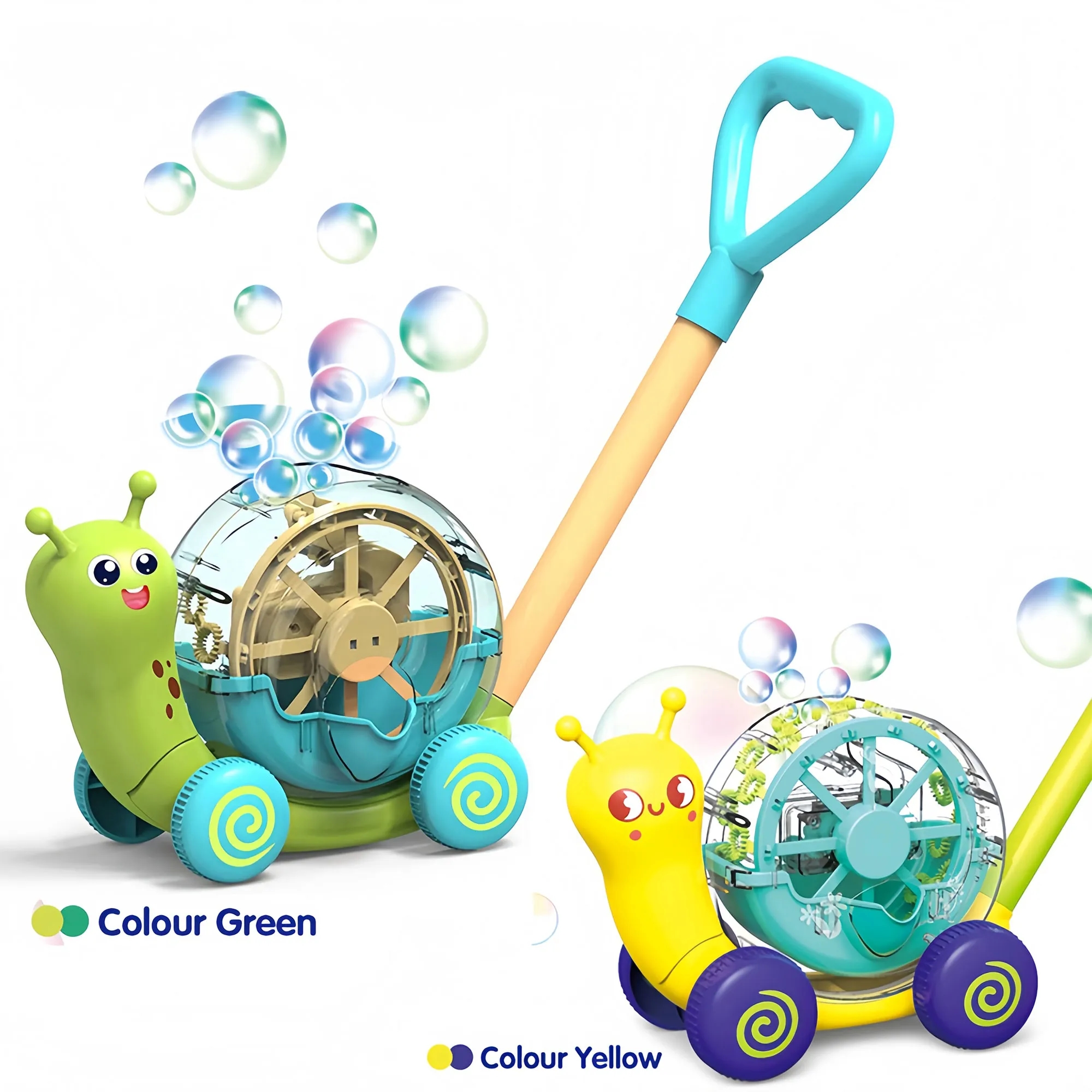 Automatic Bubble Snail Stroller Toy For Kids Outdoor Play 3