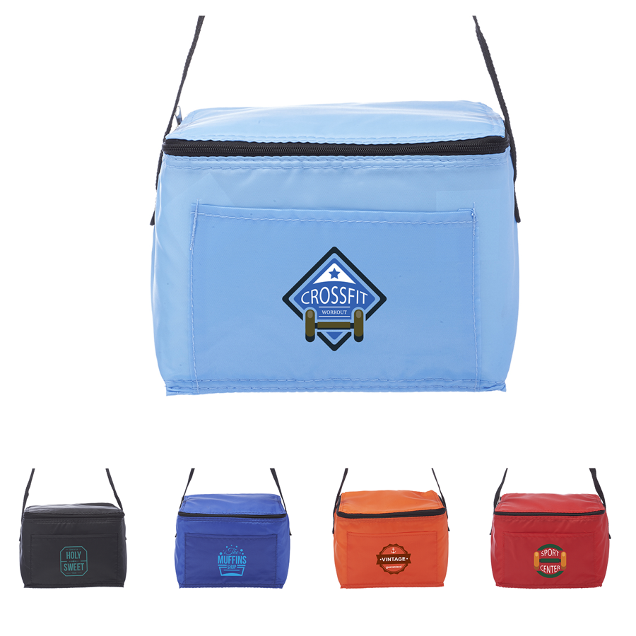 Polyester 210D Insulated Lunch Cooler - 7.25"W x 5.5"H x 4