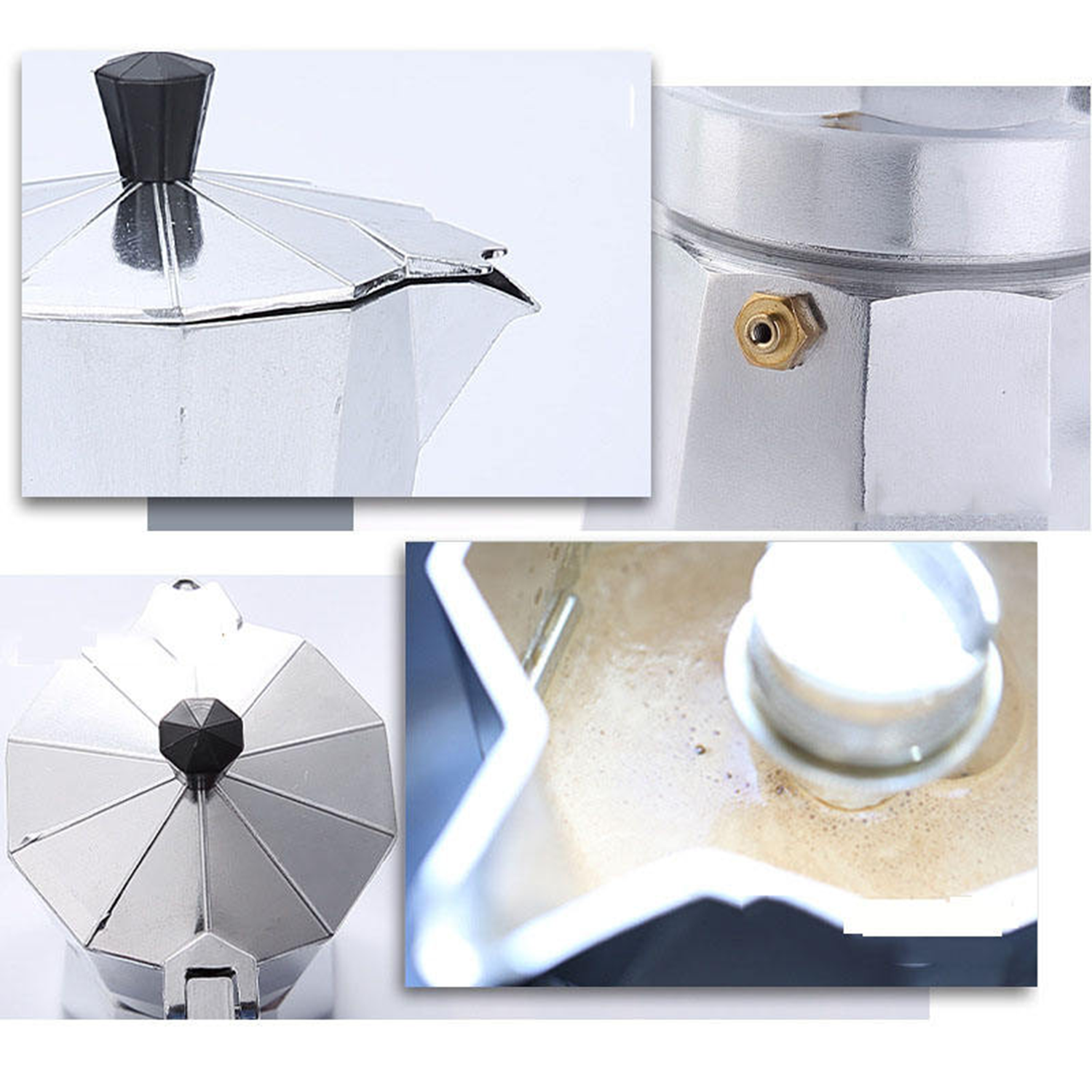 3 Cup Aluminum Stovetop Coffeemaker 5