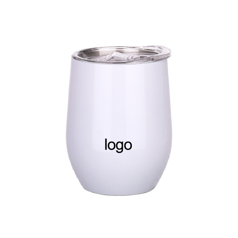 12oz Stainless Steel Wine Tumblers Cup Mug With Lid 2