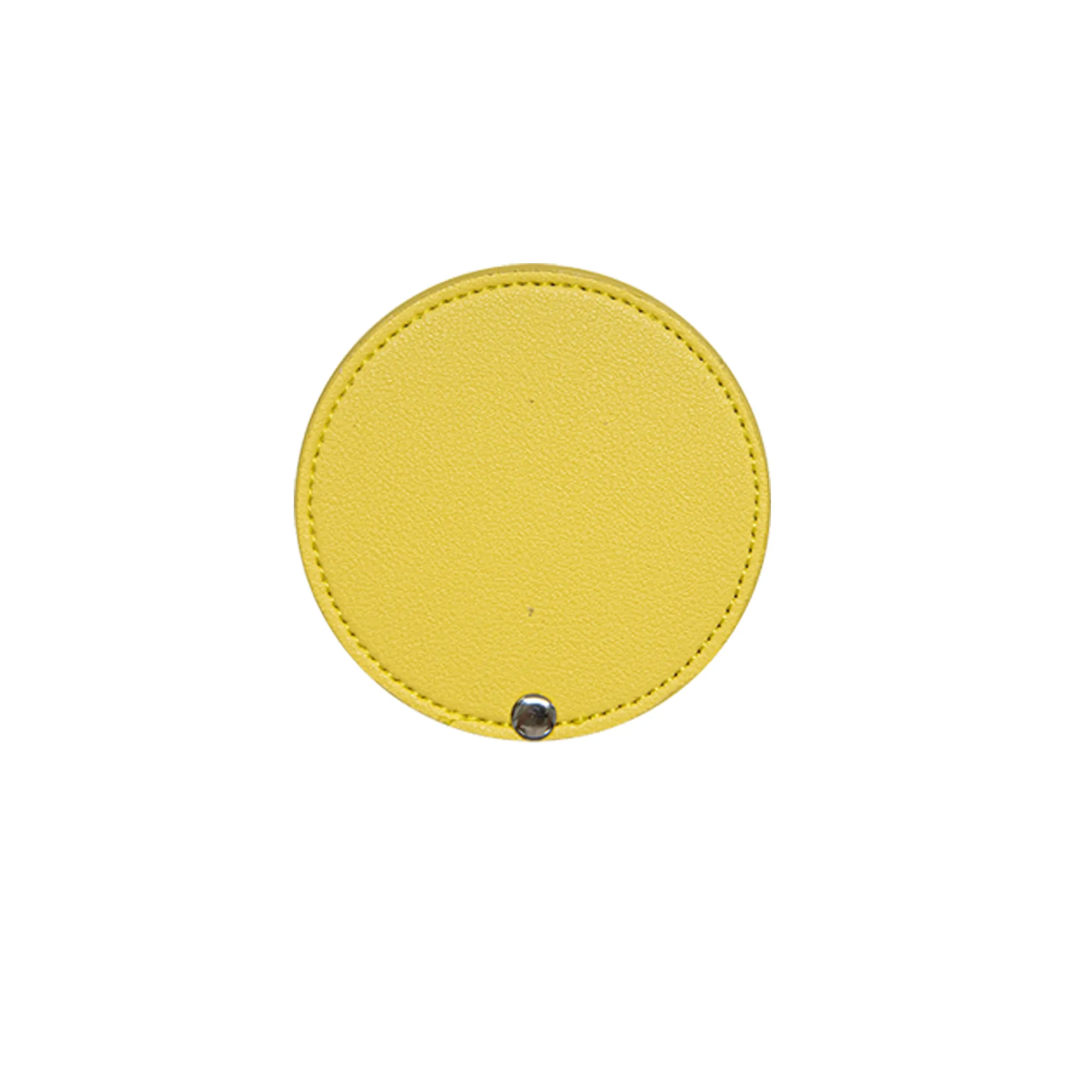 Elegant Mini PU Leather Single-sided Makeup Mirror 2