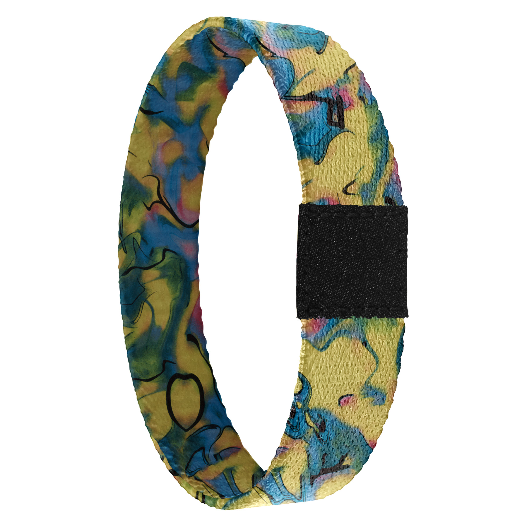 Completely Custom 5/8'' Sublimation Elastic Polyester Wristband With Woven Label 19