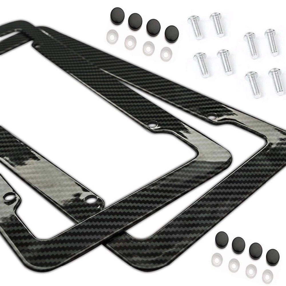 Plastic License Plate Frame with Paper Card and 4 holes 3