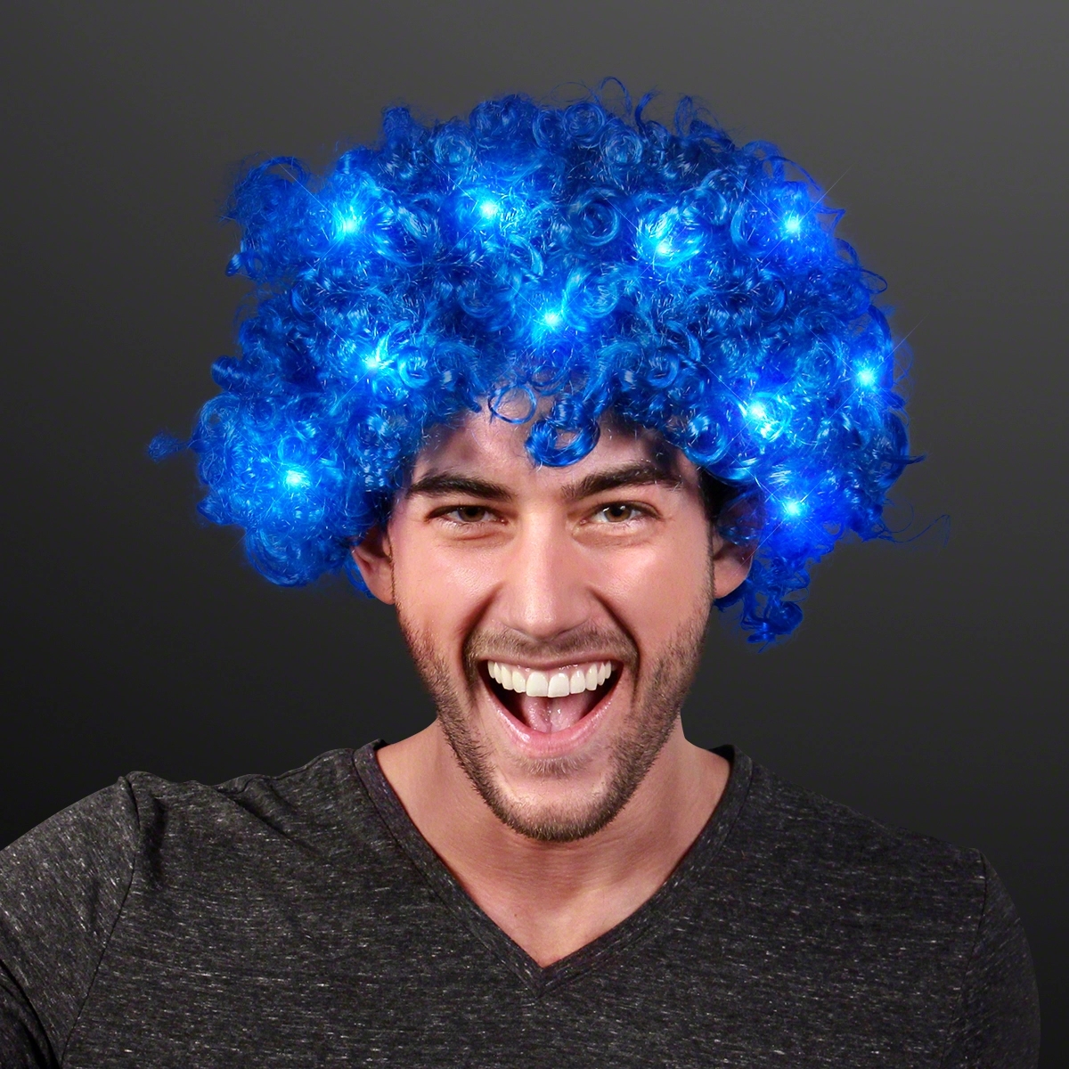 Light Up Afro Wig with Flashing LEDs 4