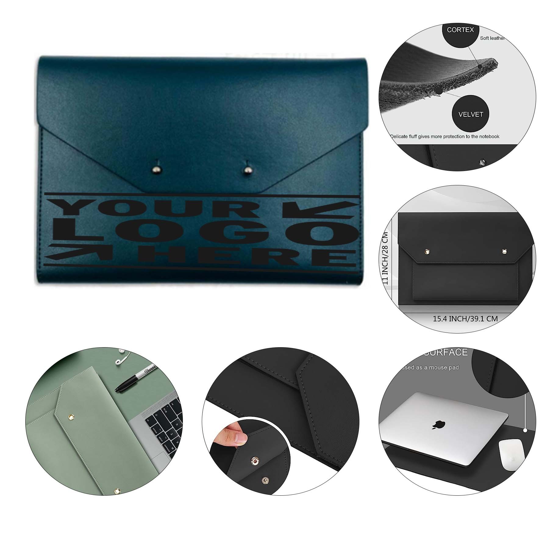 Premium PU Leather Skinny Laptop Case 1