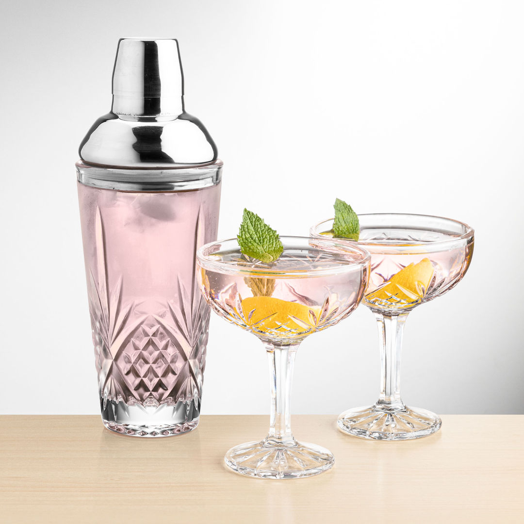 Brinkley Shaker & Cocktail Coupe Set 9