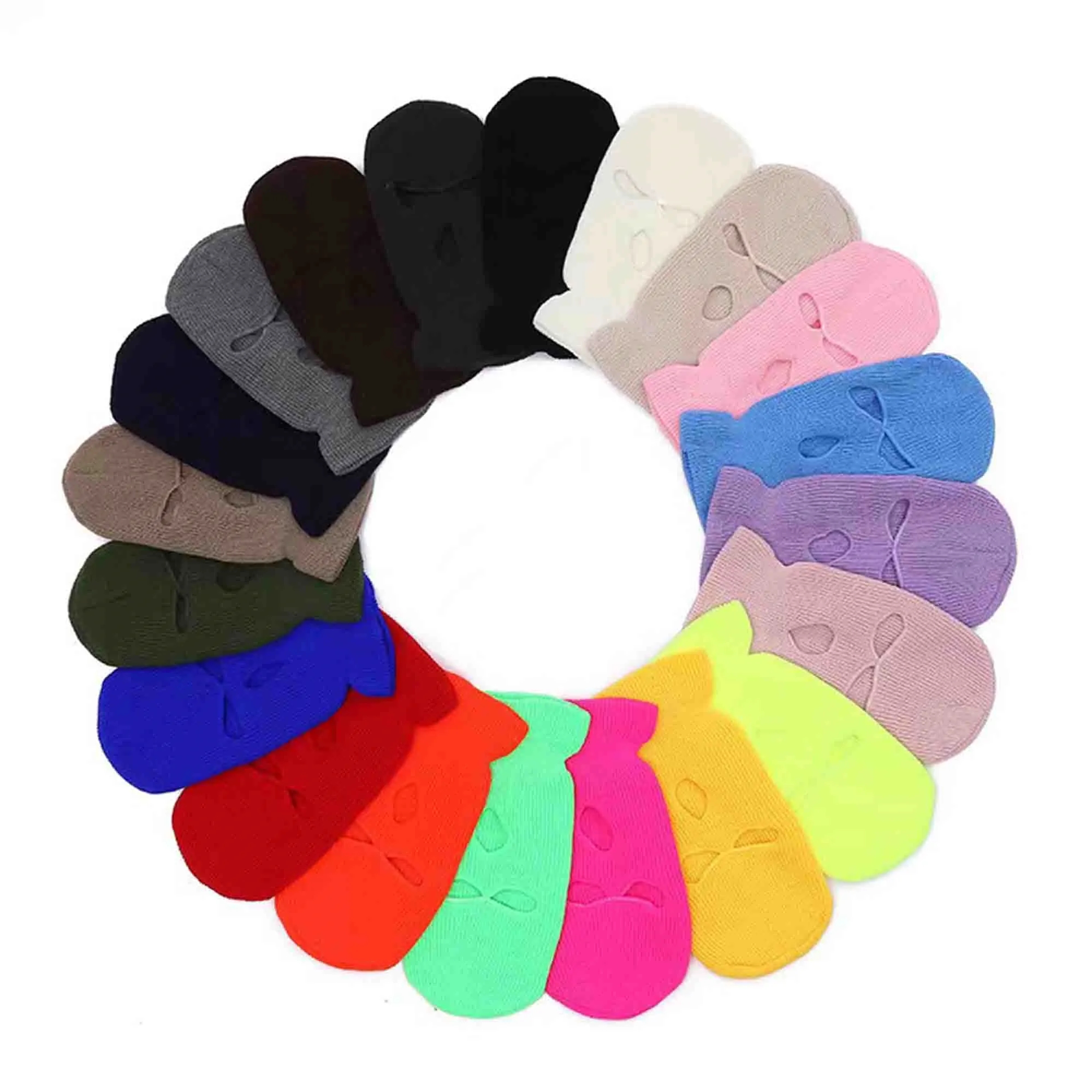 3-Hole Knitting Full-Face Balaclava Ski Mask 2