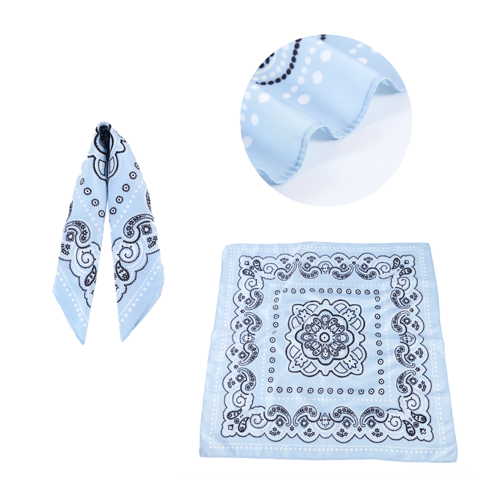 Square Neck Scarf in Silk MOQ 50 2