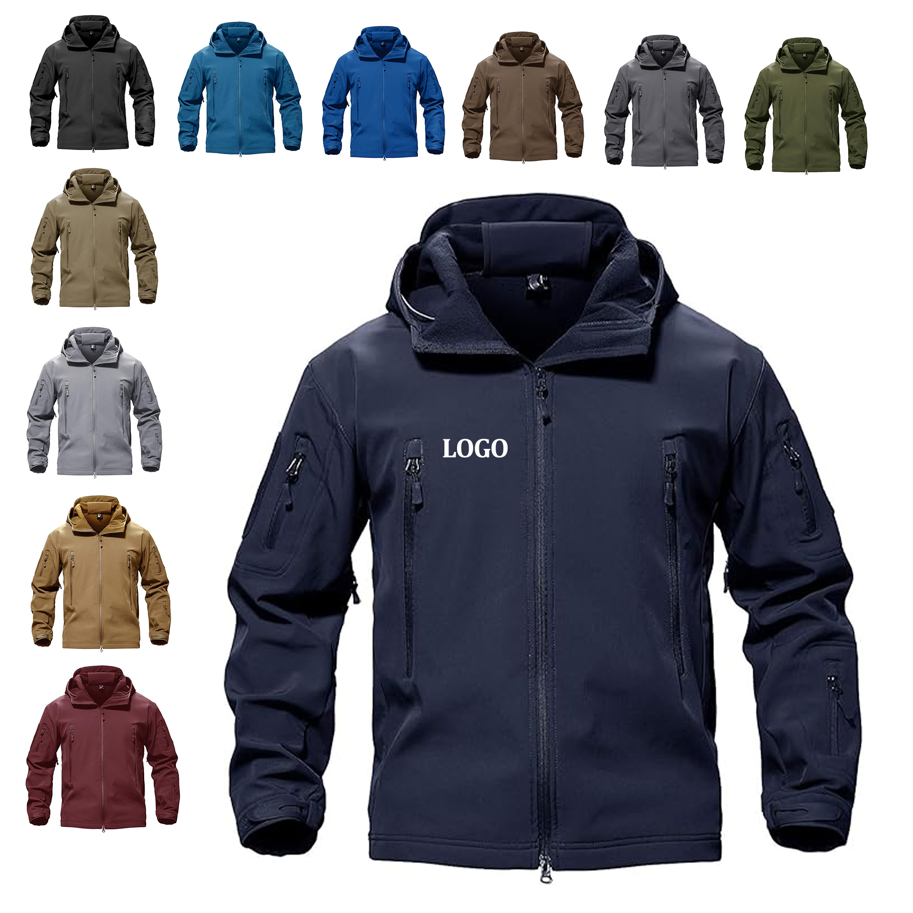 Men's Military Combat Softshell Insulated Jacket 8